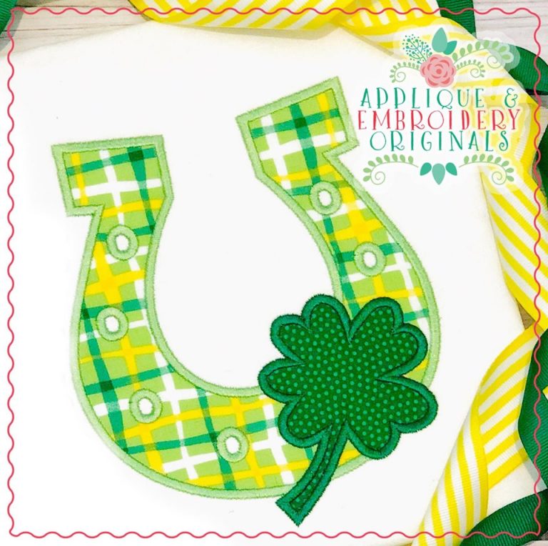 2421 Horseshoe Clover All-In-One Applique Design - Image 2