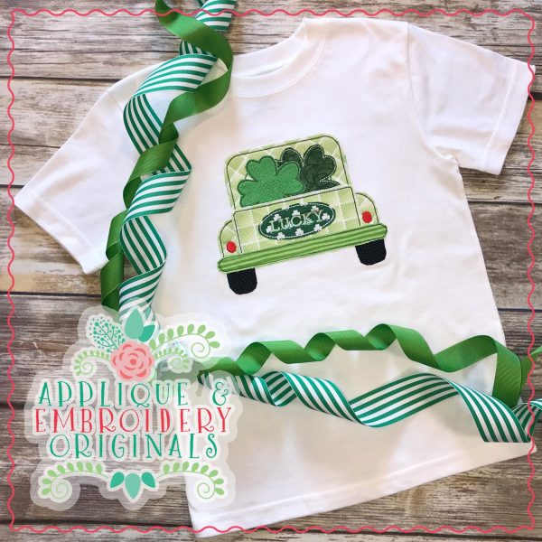 2422 Lucky Truck with Clover All-In-One Applique Design - Image 5