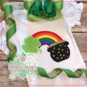 2423 Pot of Gold Rainbow All-In-One Applique Design