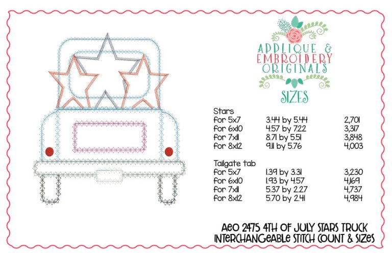 2475 4th of July Stars Interchangeable Design for Truck - Image 2