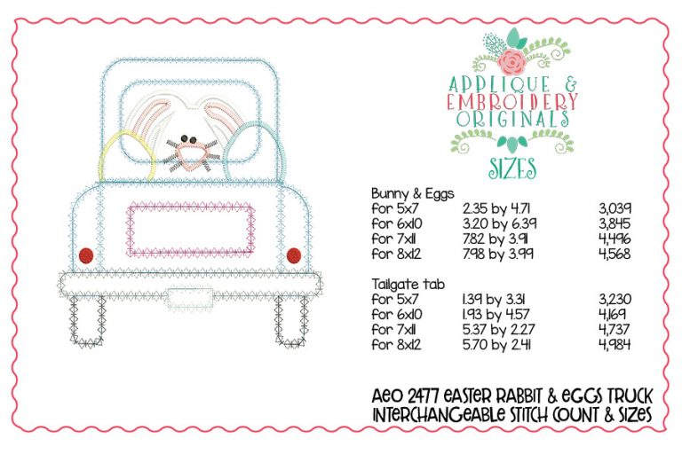 2477 Easter Bunny Eggs Interchangeable Design for Truck - Image 3