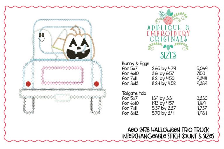 2478 Halloween Trio Interchangeable Design for Truck - Image 3