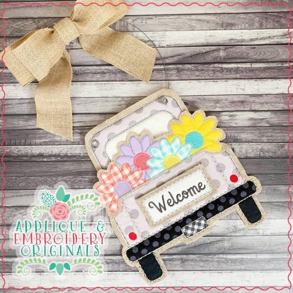 2481 Truck with Flower Tab Interchangeable Door Hanger Design - Image 3