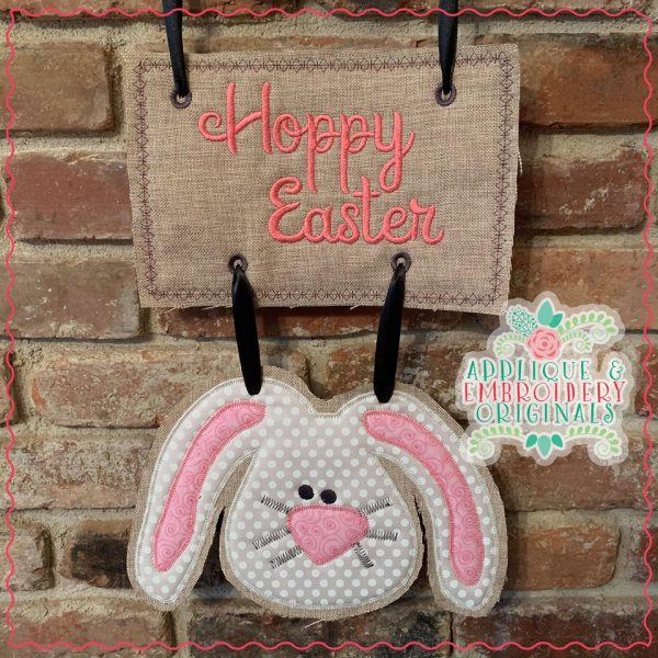 2484 Bunny & Plaque Interchangeable for Gnome In-The-Hoop Design - Image 2