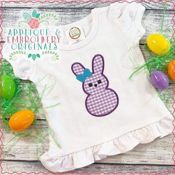 2489 Marshmallow Girl with Bow Applique Design - Image 2