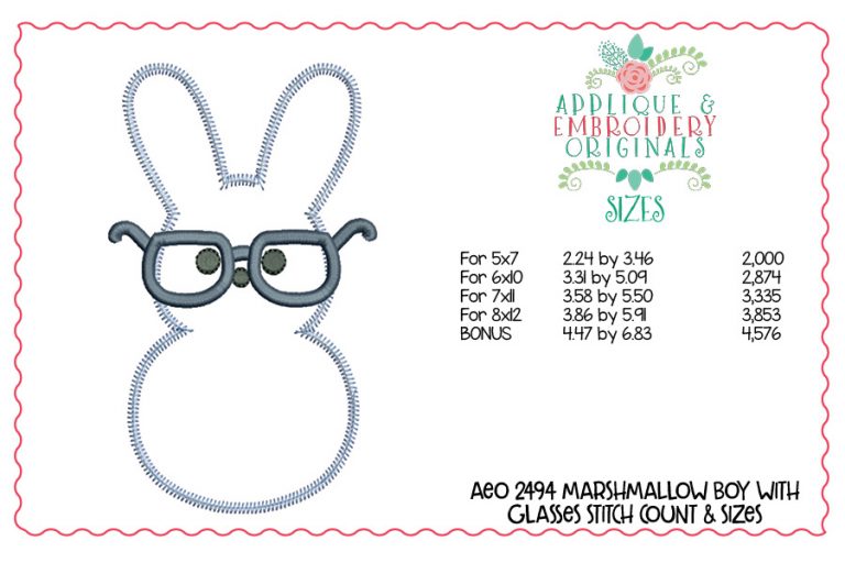 2494 Marshmallow Boy with Glasses Tab Interchangeable Tab Design - Image 4