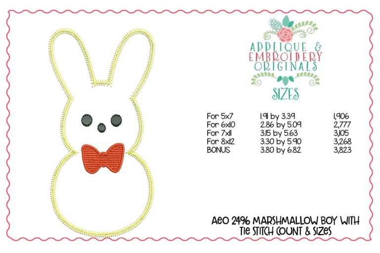2496 Marshmallow Boy with Tie Tab Interchangeable Tab Design - Image 4