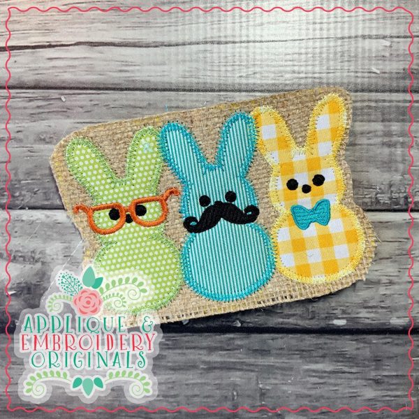 2500 Marshmallow Bunny Boy Trio Tab Interchangeable Tab Design - Image 2