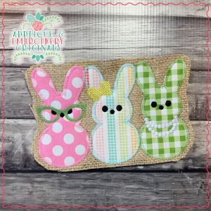2501 Marshmallow Bunny Girl Trio Tab Interchangeable Tab Design
