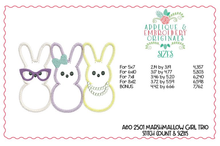 2501 Marshmallow Bunny Girl Trio Tab Interchangeable Tab Design - Image 3