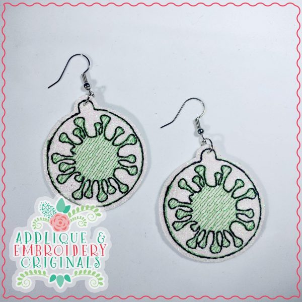 2511 Virus Earrings In-The-Hoop Design - Image 3