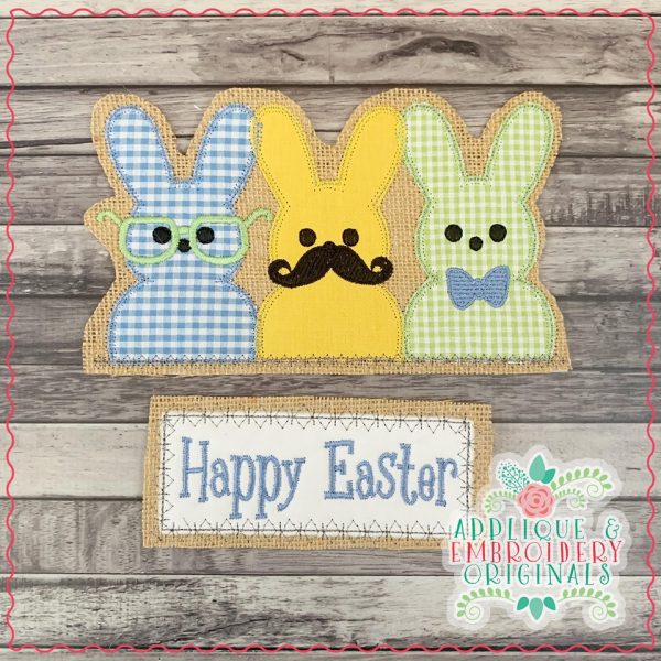 2513 Marshmallow Bunny Boy Trio Tab Interchangeable Design for Truck - Image 3