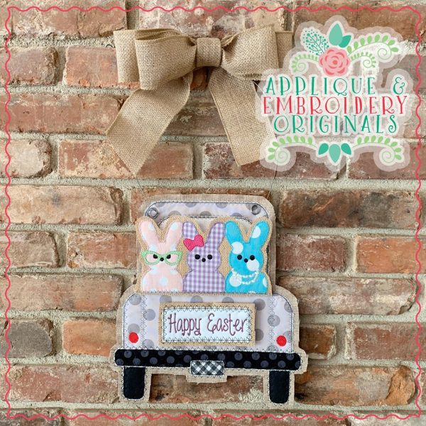2514 Marshmallow Bunny Girl Trio Tab Interchangeable Design for Truck - Image 2