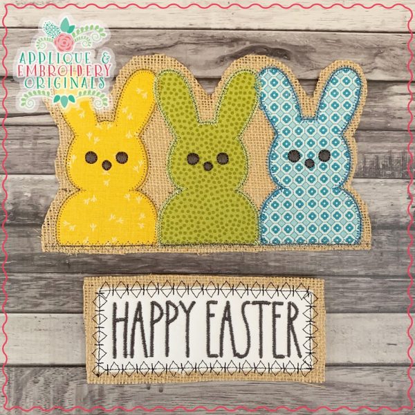 2515 Marshmallow Bunny Trio Tab Interchangeable Design for Truck - Image 3