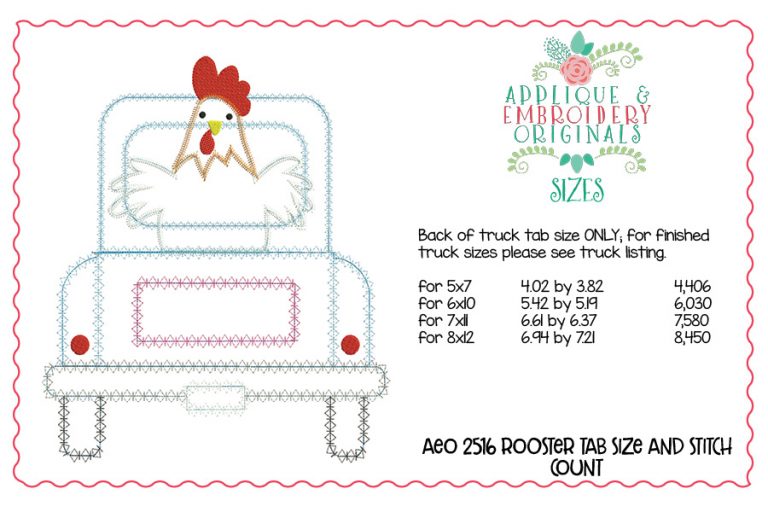 2516 Rooster Tab Interchangeable Design for Truck - Image 4