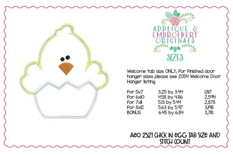 2521 Chick in Egg Tab Interchangeable Tab Design - Image 7