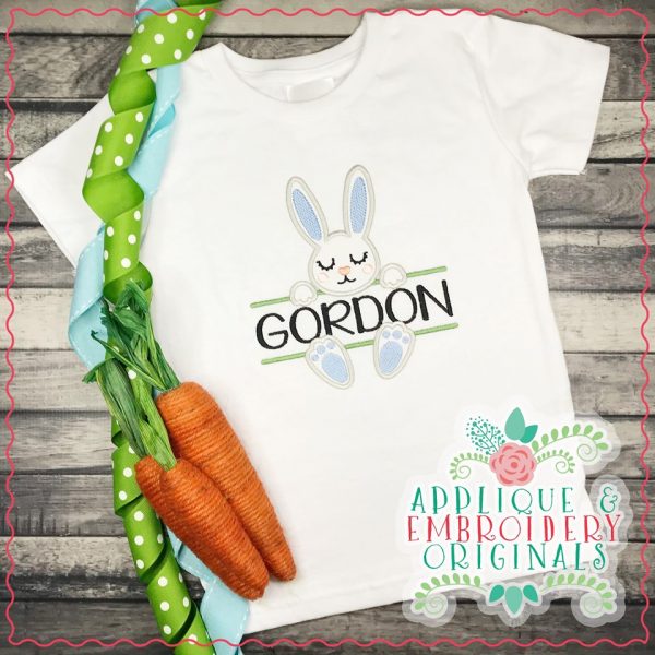 2527 Bunny Feet Frame Boy Applique Design - Image 2