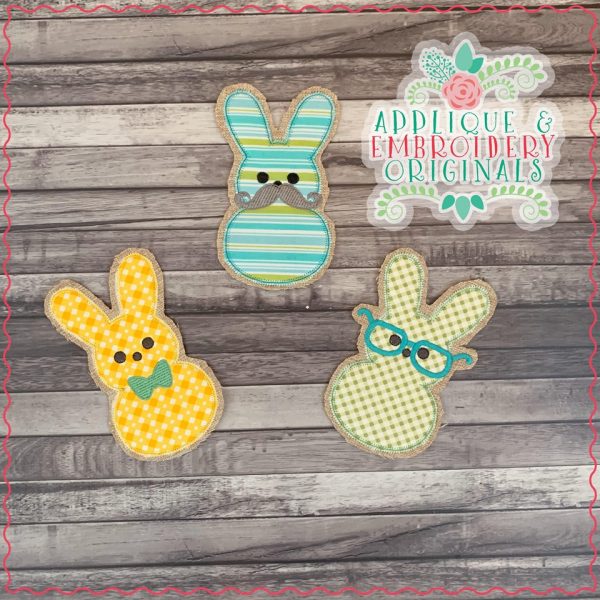 2518 Marshmallow Bunny Tab SET Interchangeable Design for Welcome Sign - Image 5