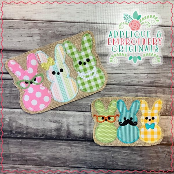 2518 Marshmallow Bunny Tab SET Interchangeable Design for Welcome Sign - Image 3