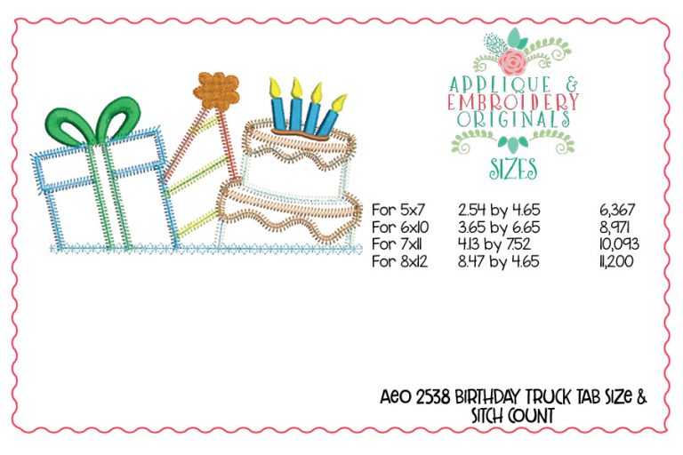 2538 Birthday Tab Interchangeable Design for Truck - Image 3