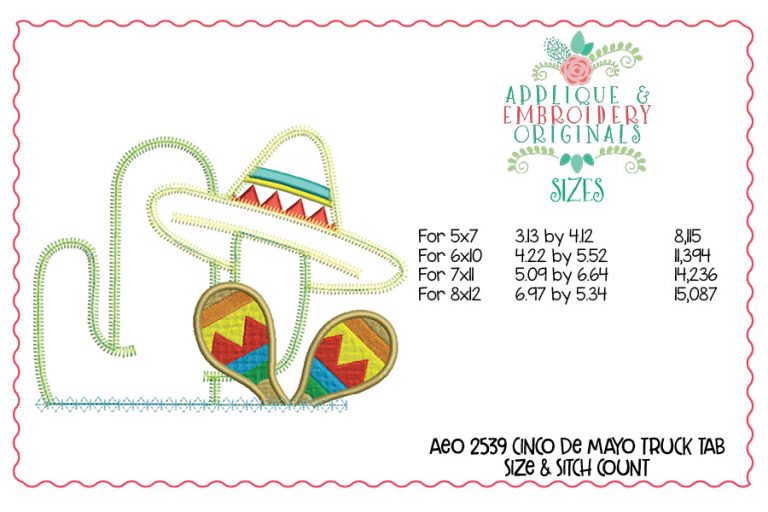 2539 Cinco De Mayo Tab Interchangeable Design for Truck - Image 4