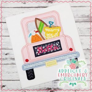 2546 Truck Beach Applique Design