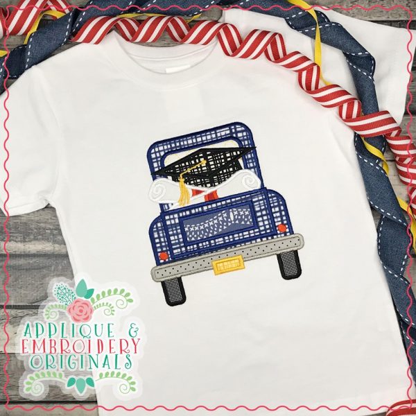 2552 Truck Graduation Applique Design - Image 2