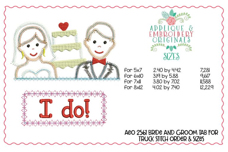 2561 Bride and Groom Tab Interchangeable Design for Truck - Image 5