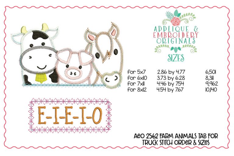 2562 Farm Animals Tab Interchangeable Design for Truck - Image 5