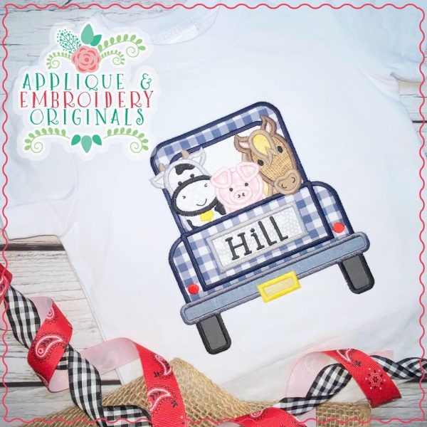 2569 Farm Animals Truck Applique Design - Image 2