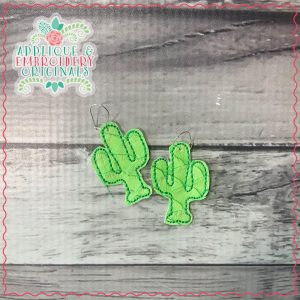 2577 Cactus Earrings In-The-Hoop Design