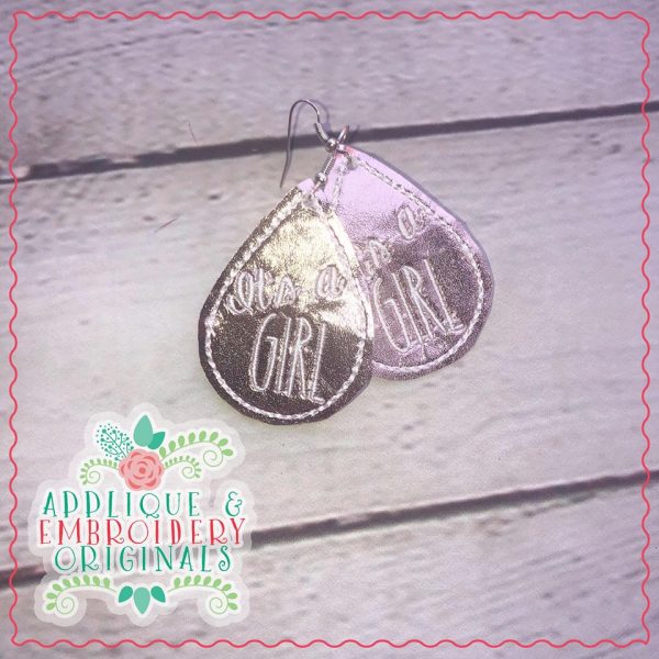 2583 It's A Girl Earrings In-The-Hoop Design - Image 2