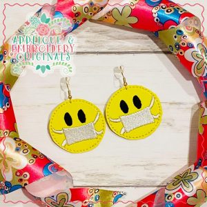 2584 Mask Emoji Earrings In-The-Hoop Design