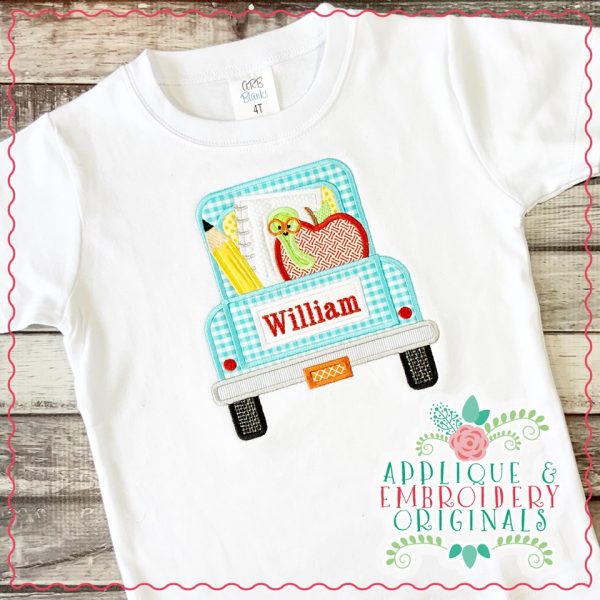 2566 Back to School Truck Applique Design - Image 2