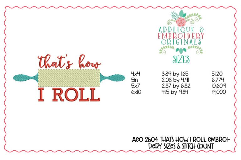 2604 That's How I Roll Embroidery Design - Image 2