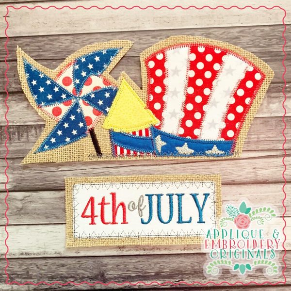 2609 4th of July Hat Rocket Tab Interchangeable Design for Truck - Image 2