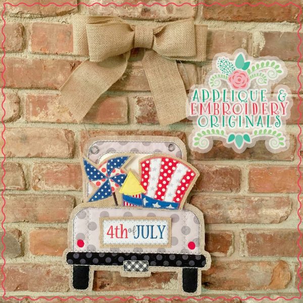 2609 4th of July Hat Rocket Tab Interchangeable Design for Truck - Image 3