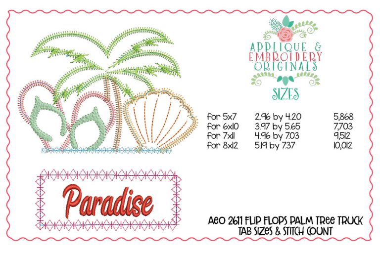 2611 Flip Flops Palm Tree Tab Interchangeable Design for Truck - Image 4