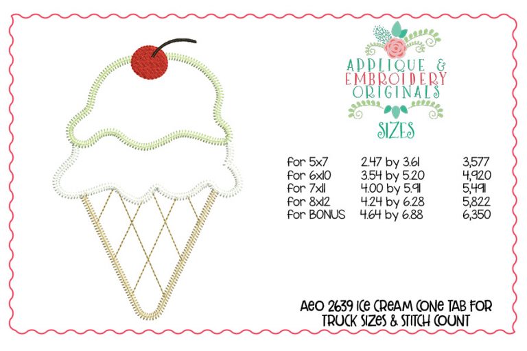 2639 Ice Cream Cone Tab Interchangeable Tab Design - Image 6