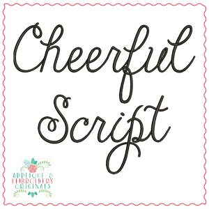 2667 Cheerful Script Embroidery Font
