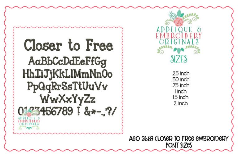 2676 Summer Lovin' Embroidery Font Set - Image 6