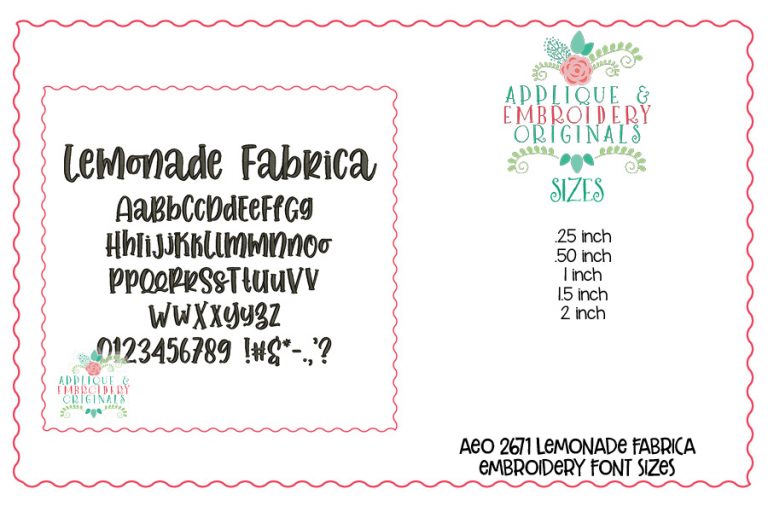 2676 Summer Lovin' Embroidery Font Set - Image 8
