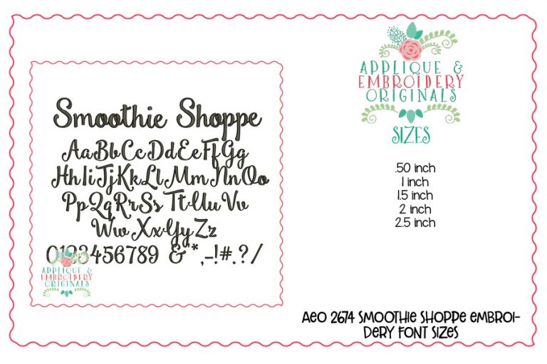 2676 Summer Lovin' Embroidery Font Set - Image 11