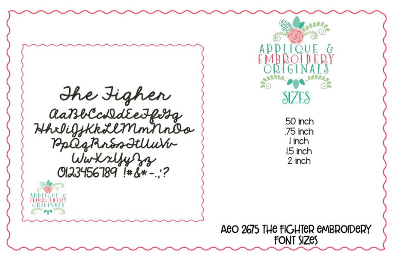 2676 Summer Lovin' Embroidery Font Set - Image 12