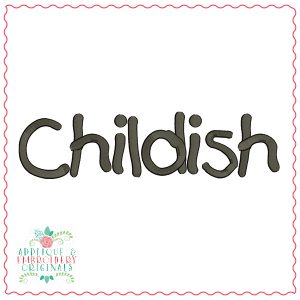 2668 Childish Embroidery Font