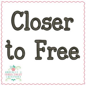 2669 Closer to Free Embroidery Font