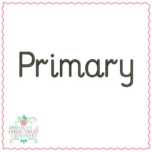 2673 Primary Embroidery Font