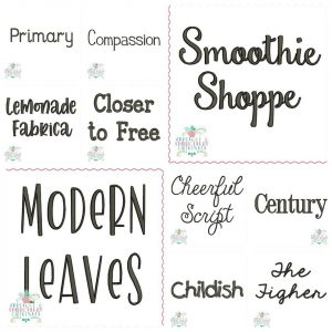 2676 Summer Lovin' Embroidery Font Set