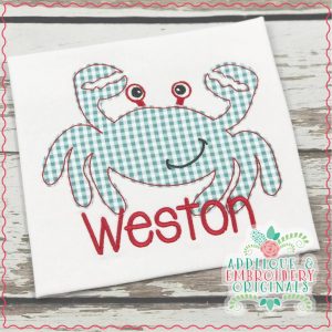2675 Crab Boy Simple Stitch Applique Design