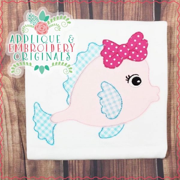 2680 Fish Girl Simple Stitch Applique Design - Image 2